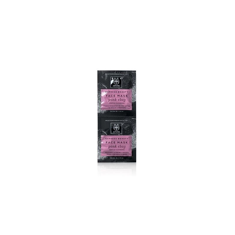 Apivita Express Beauty Mascarilla Suave Arcilla Rosa 2x8ml