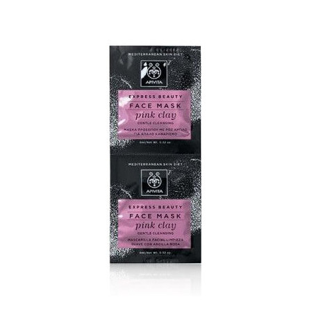Apivita Express Beauty Mascarilla Suave Arcilla Rosa 2x8ml