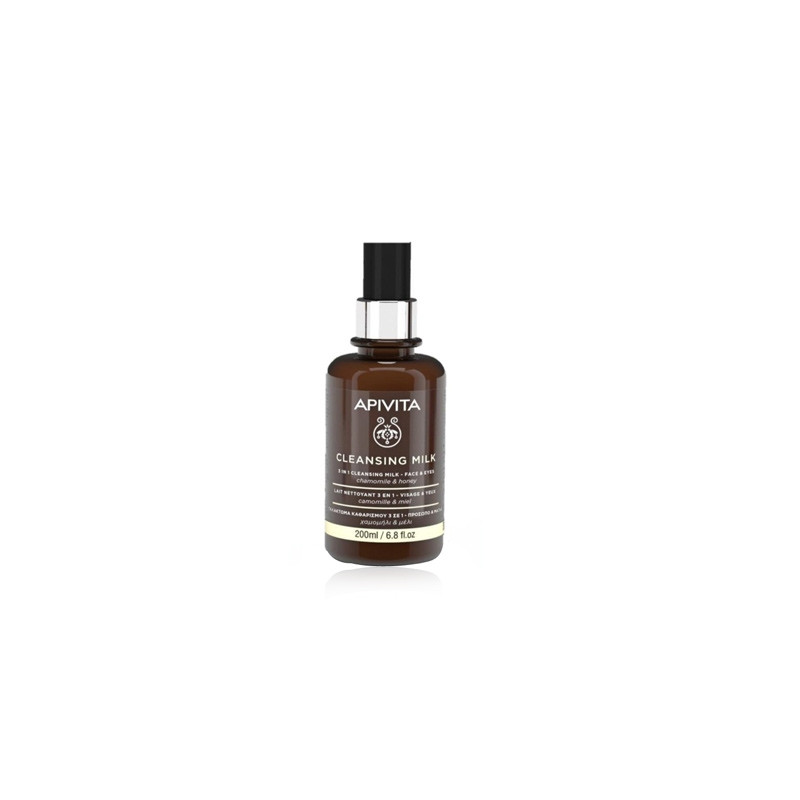 Apivita Cleansing 3 en 1 leche limpiadora cara-ojos 200ml