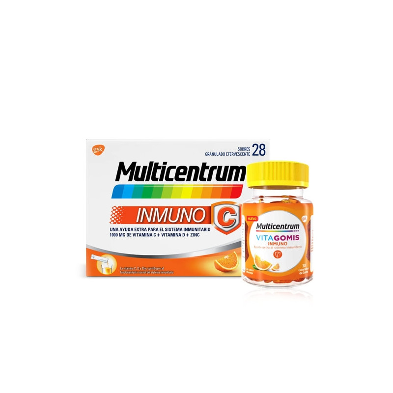 Multicentrum Inmuno C Sabor Naranja Natural 28 Sobres