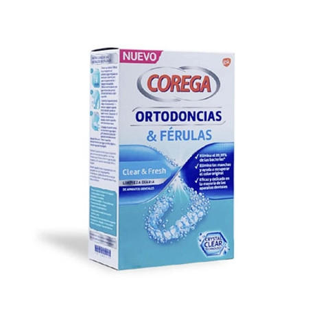 Corega Ortodoncias y Ferulas Limpieza Diaria 36 Tabletas