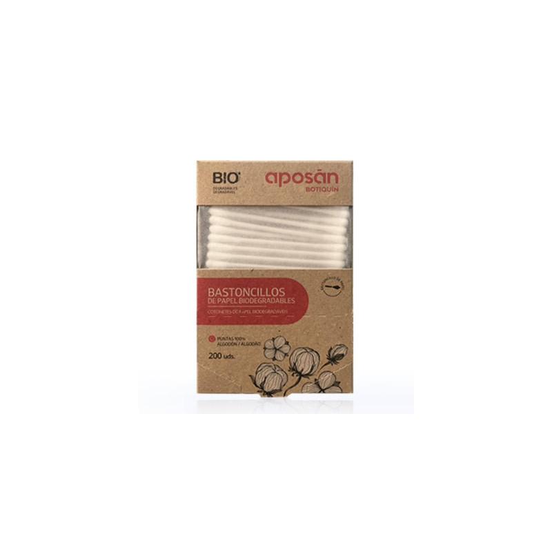 Aposan Botiquin Bastoncillos de Papel Biodegradables 200 Uds