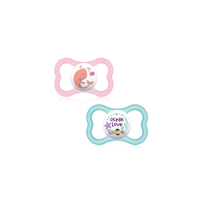 Mam Air Chupete Silicona Rosa 6m+ 2 Uds