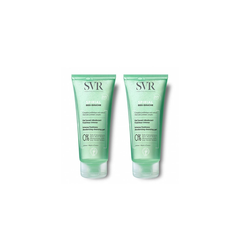 SVR Spirial Gel Limpiador Desodorante Suave Duplo 2x200ml