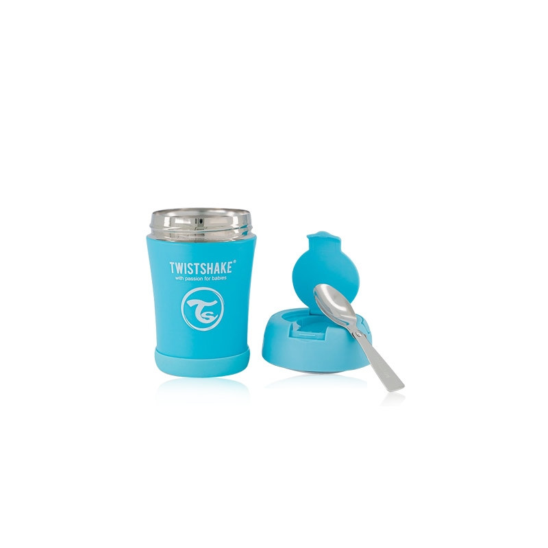 Twistshake Recipiente Termico de Acero con Cuchara Azul 350ml