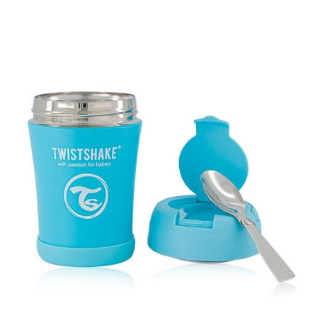 Twistshake Recipiente Termico de Acero con Cuchara Azul 350ml