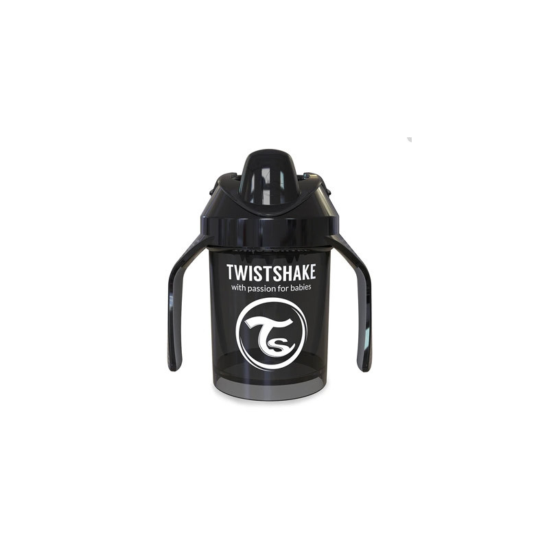 Twistshake Taza con Boquilla Antigoteo Negra 4m+ 230ml