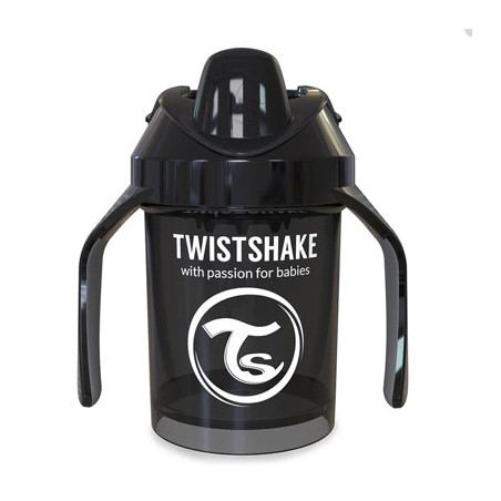Twistshake Taza con Boquilla Antigoteo Negra 4m+ 230ml