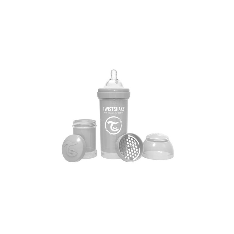 Twistshake Biberon Anti-Colico Gris 2m+ 260ml