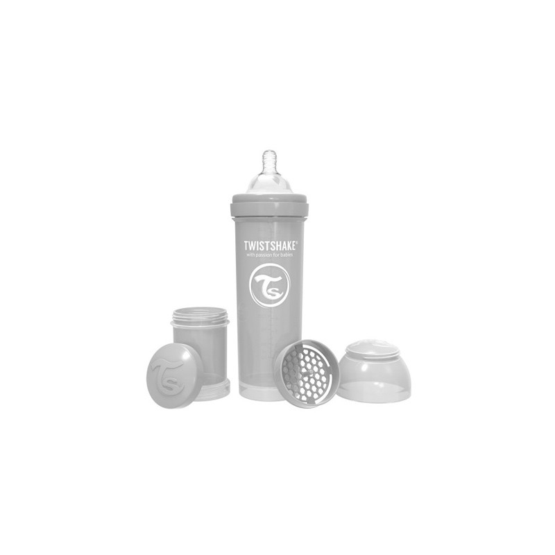 Twistshake Biberon Anti-Colico Gris 4m+ 330ml
