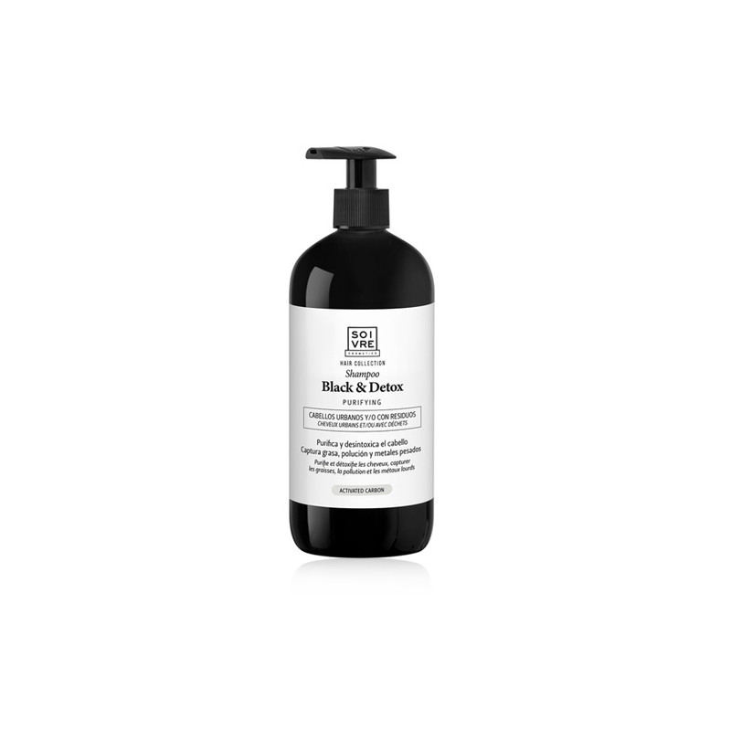 Soivre Champu Purificante Black & Detox Carbon Activo 500ml
