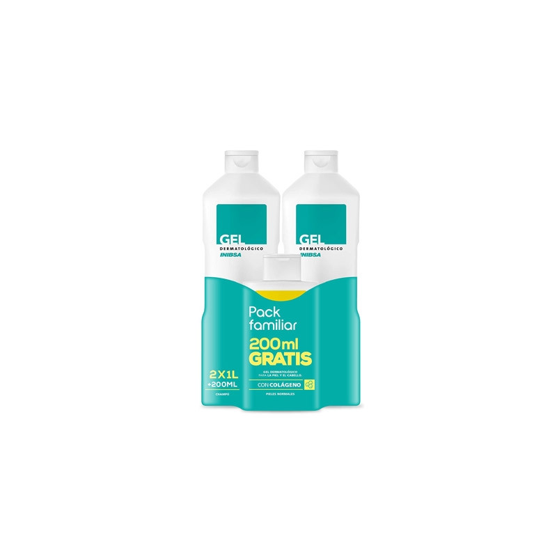 Inibsa Gel Dermatologico Protector Duplo 2x1L + Champu 200ml