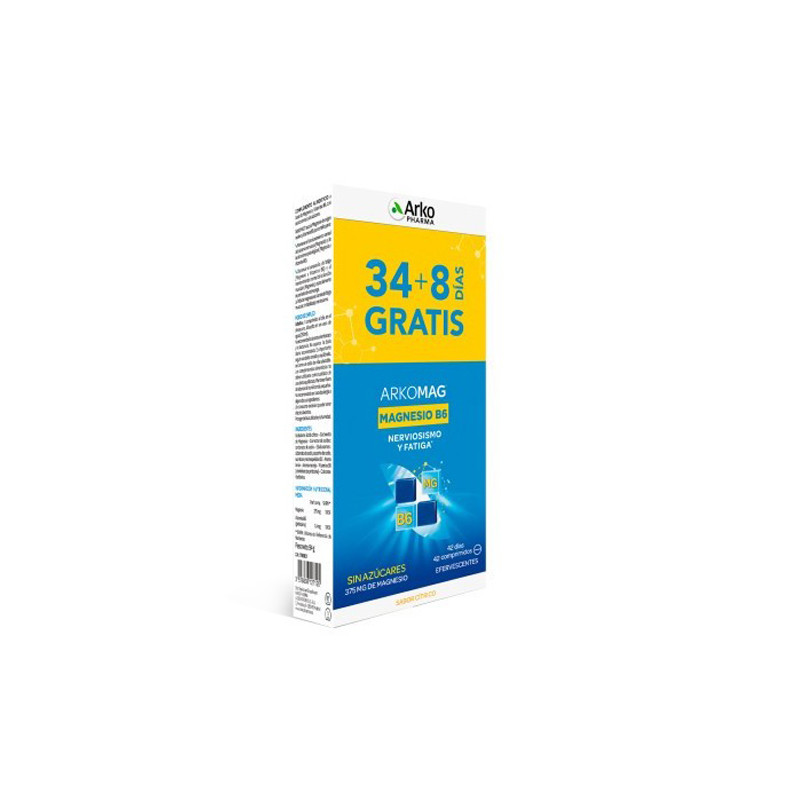Arkopharma Magnesio+Vit B6 Sabor Citrico Duplo 2x21 Comp Eferv
