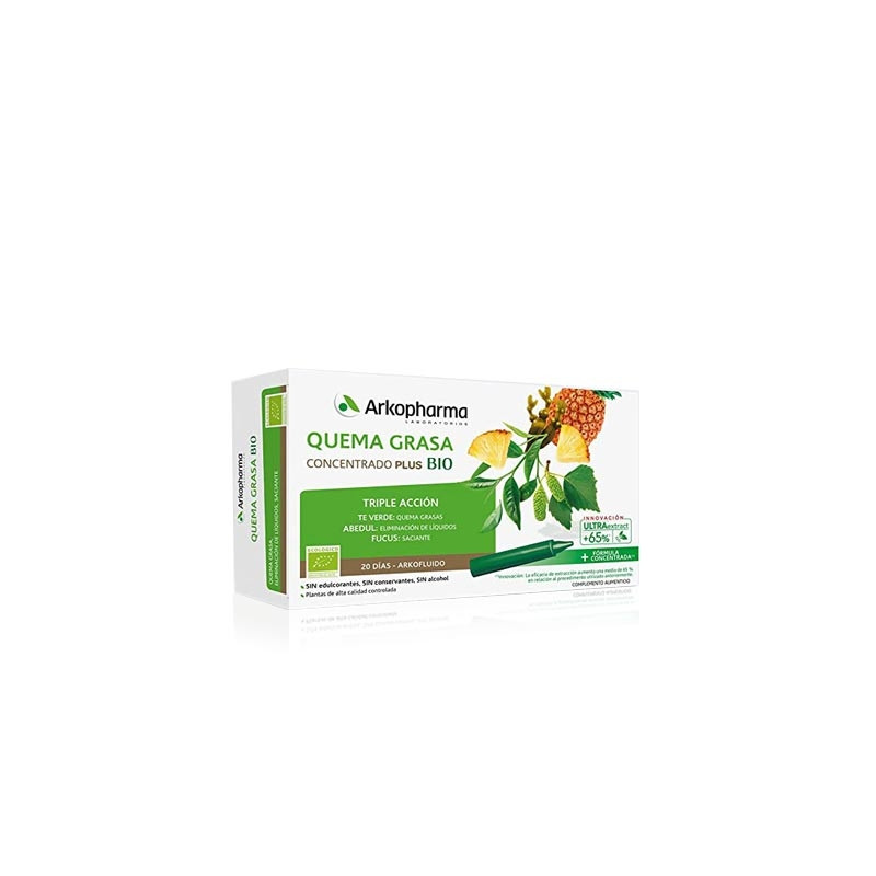 Arkofluido Quemagrasa Concentrado Plus Bio 20 Ampollas