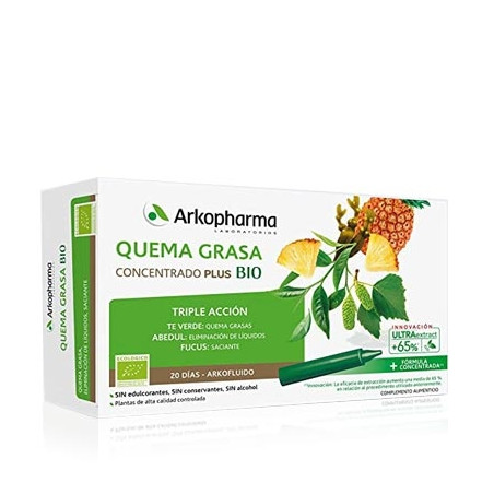Arkofluido Quemagrasa Concentrado Plus Bio 20 Ampollas