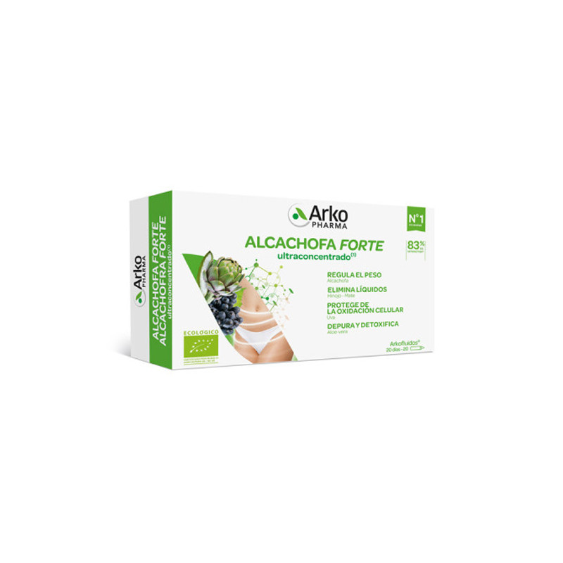 Arkopharma Alcachofa Forte Bio con Hinojo Mate y Uva 20 Ampollas