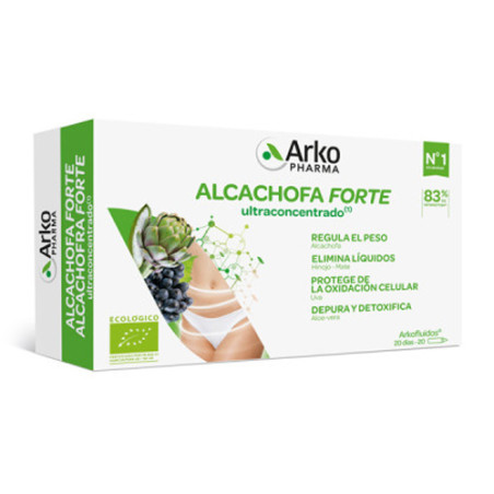 Arkopharma Alcachofa Forte Bio con Hinojo Mate y Uva 20 Ampollas