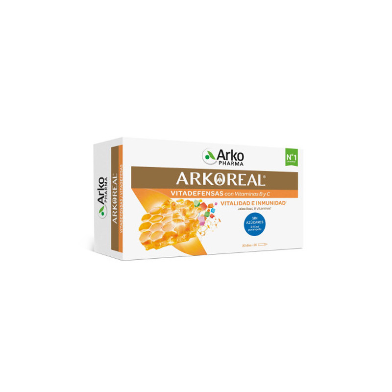 Arkoreal Jalea Real Fresca 1000mg Vitaminada Sabor Naranja 20 Amp