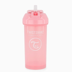 Twistshake Vaso con Pajita Antigoteo Rosa 360ml