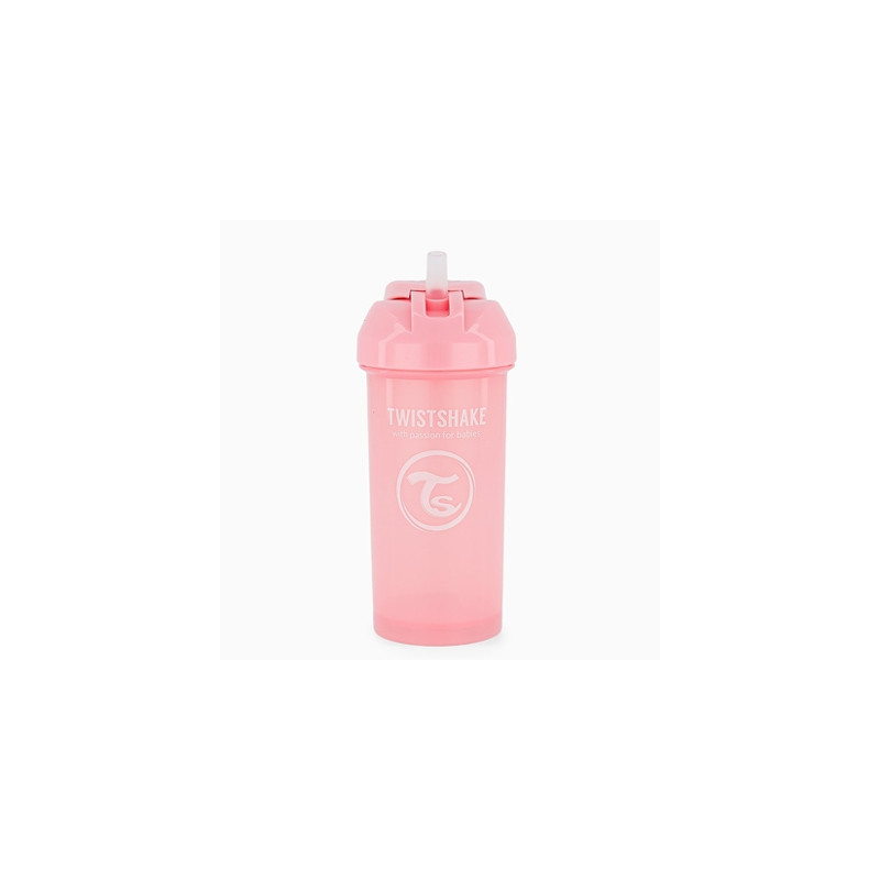 Twistshake Vaso con Pajita Antigoteo Rosa 360ml