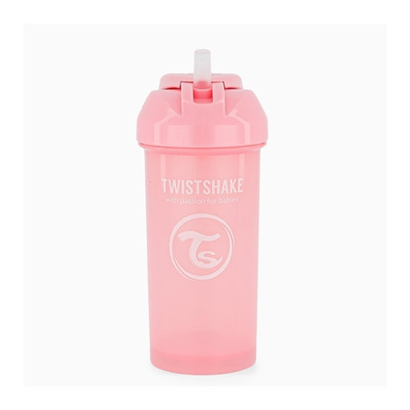 Twistshake Vaso con Pajita Antigoteo Rosa 360ml
