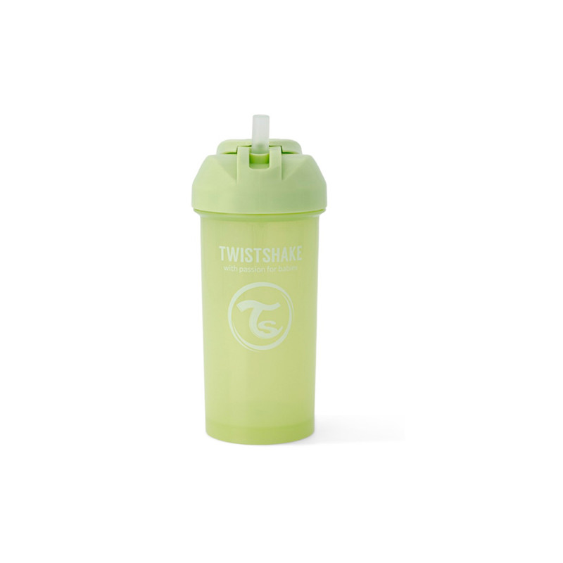 Twistshake Vaso con Pajita Antigoteo Verde 360ml