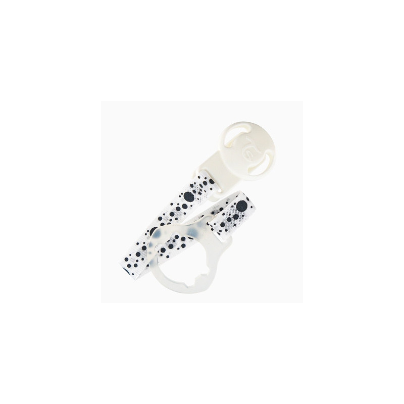 Twistshake Sujetachupete Broche Pinza con Cinta Blanco 1 Ud