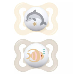 Mam Air Chupete Silicona Delfin y Pez 0m+ 2Uds