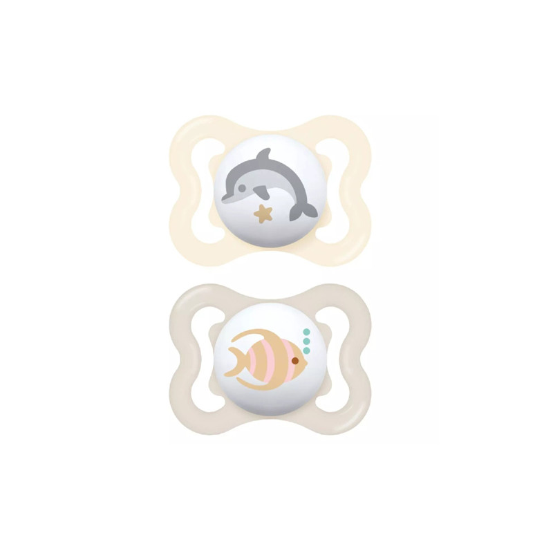 Mam Air Chupete Silicona Delfin y Pez 0m+ 2Uds