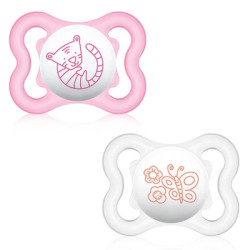 Mam Air Chupete Silicona Rosa 0m+ 2 Uds