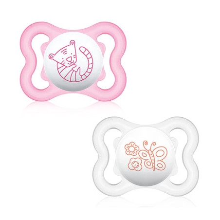 Mam Air Chupete Silicona Rosa 0m+ 2 Uds