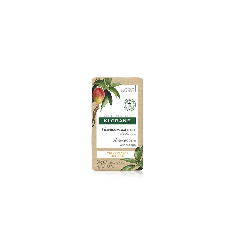 Klorane Champu Solido al Mango Cabellos Secos 80g