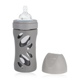 Twistshake Biberon Vidrio Anti-Colico Gris 2m+ 260ml