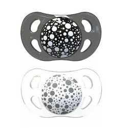 Twistshake Chupete Anatomico Silicona Negro y Blanco 0-6m+ 2 Uds