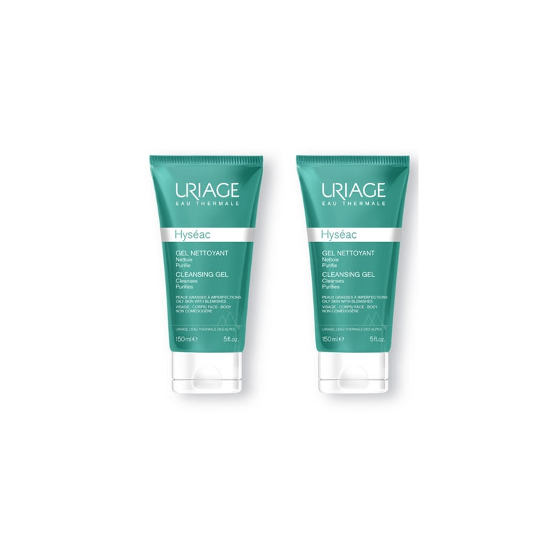 Uriage Hyseac Gel Limpiador sin Jabon Piel Grasa Duplo 2x150ml