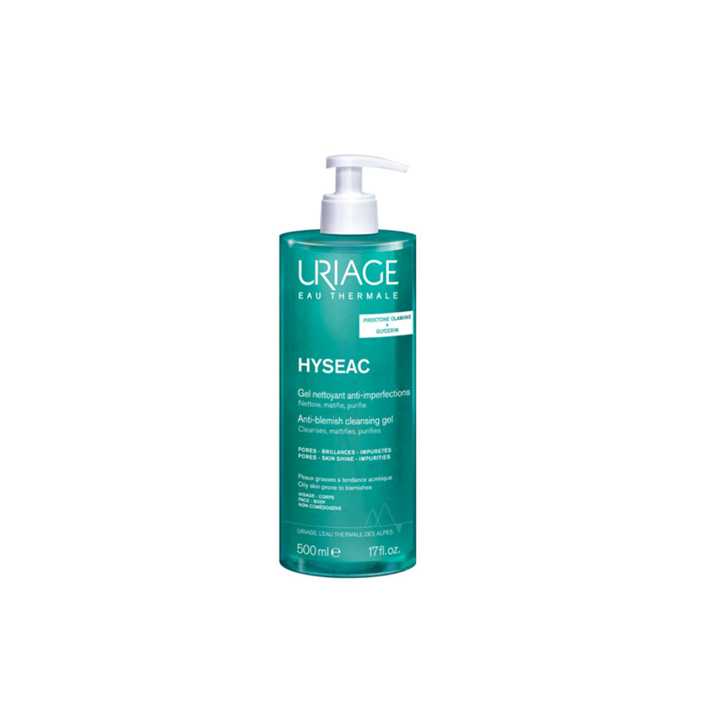 Uriage Hyseac Gel Limpiador sin Jabon Piel Grasa 500ml