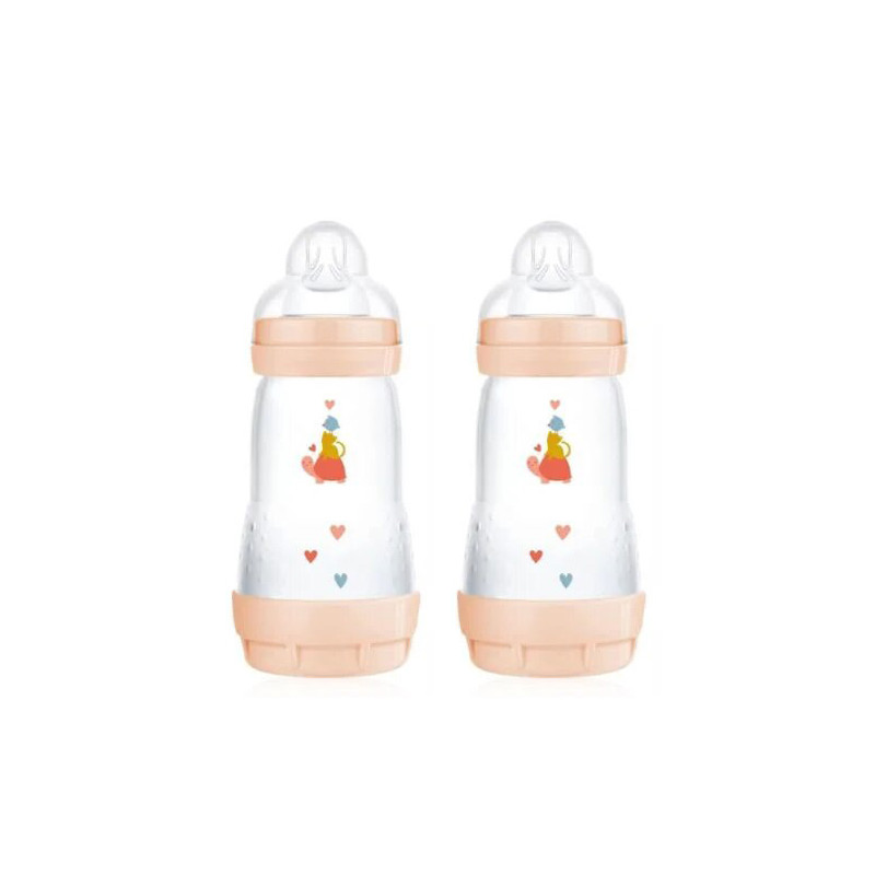 Mam Easy Start Biberon Anticolico Salmon 2m+ Duplo 2x260ml