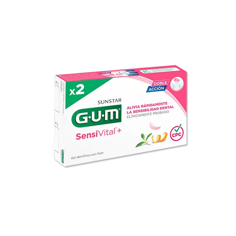 Gum Sensivital+ Sensibilidad Dental Pasta Duplo 2x75ml