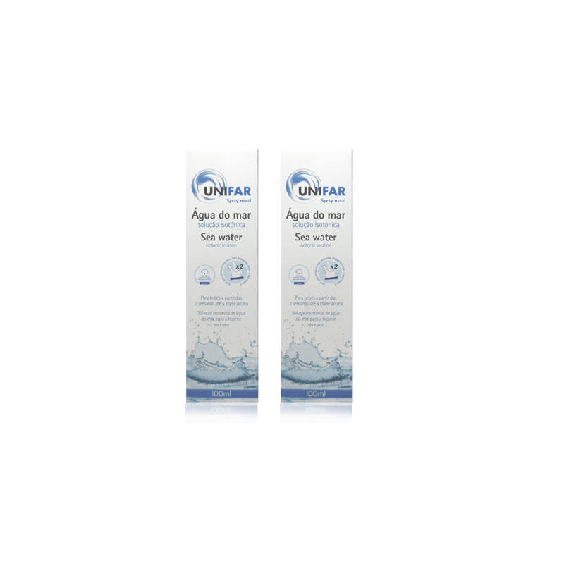 Unifar Spray Nasal Agua de Mar Solucion Isotonica Duplo 2x100ml