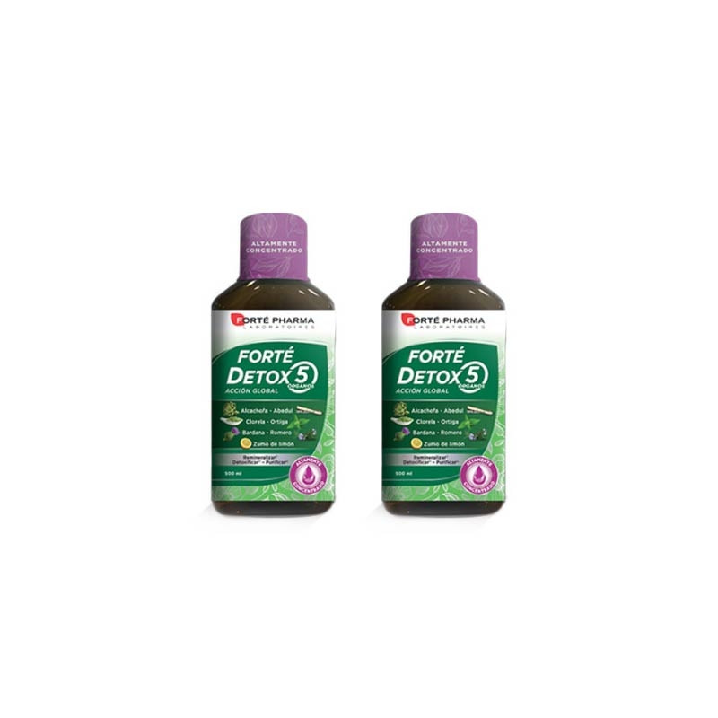 Forte Pharma Forte Detox 5 Organos Accion Global Duplo 2x500ml