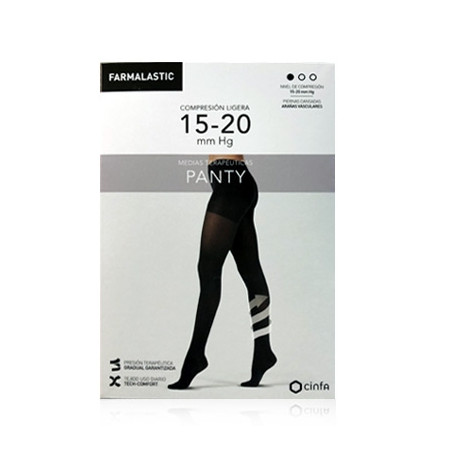 Farmalastic Panty Mujer T-L Negro Compresion Ligera