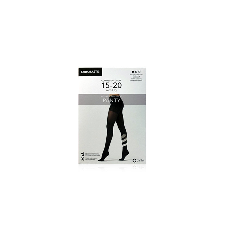 Farmalastic Panty Mujer T-M Negro Compresion Ligera