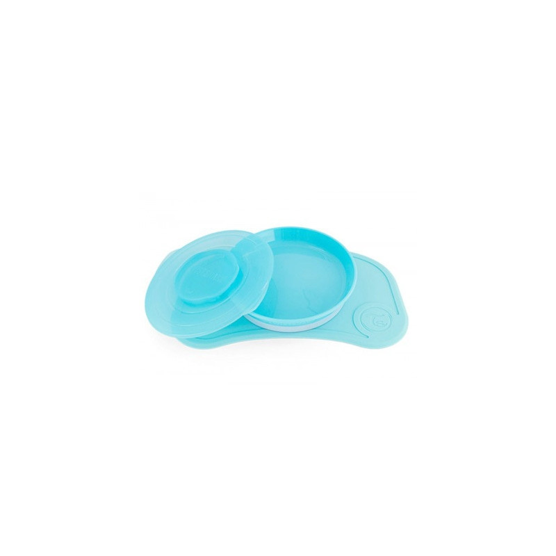 Twistshake Click-Mat Mantel Antideslizante + Plato Azul