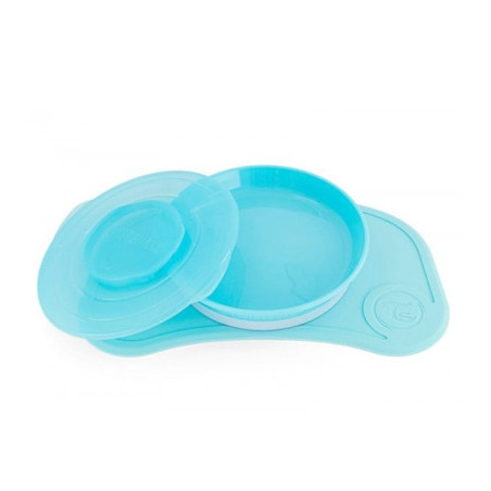 Twistshake Click-Mat Mantel Antideslizante + Plato Azul