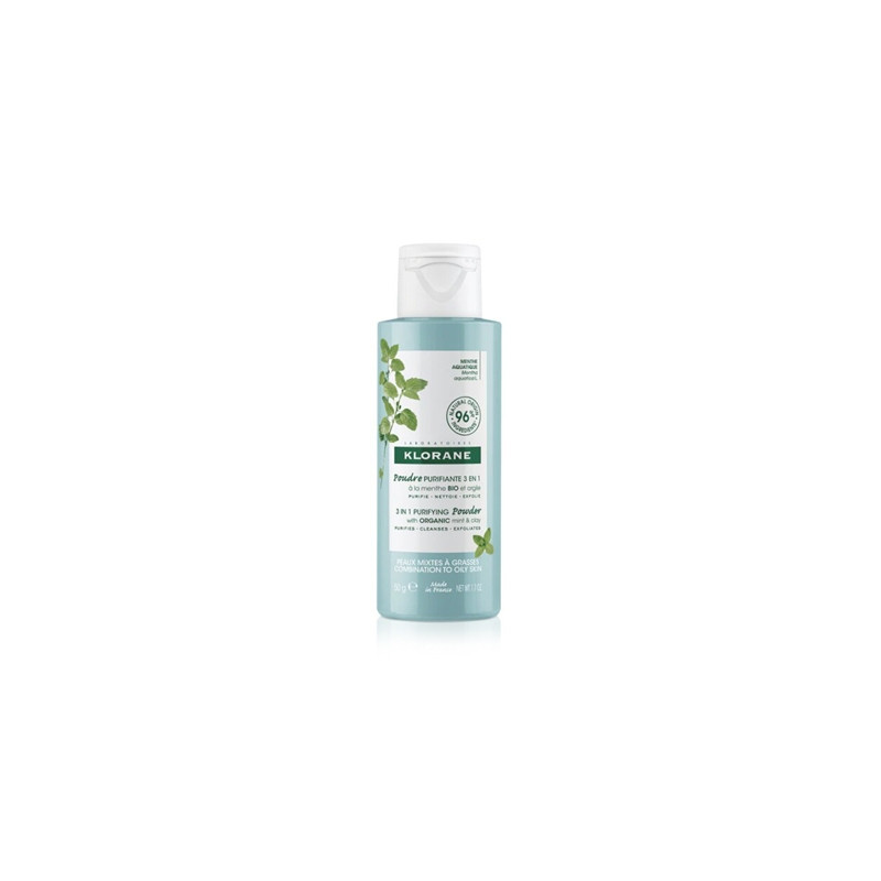Klorane Polvo Purificante 3 en 1 Menta Acuatica 50gr