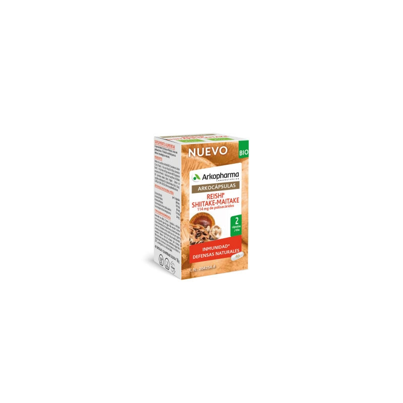 Arkocapsulas Reishi Shiitake-Maitake Bio 40 Capsulas