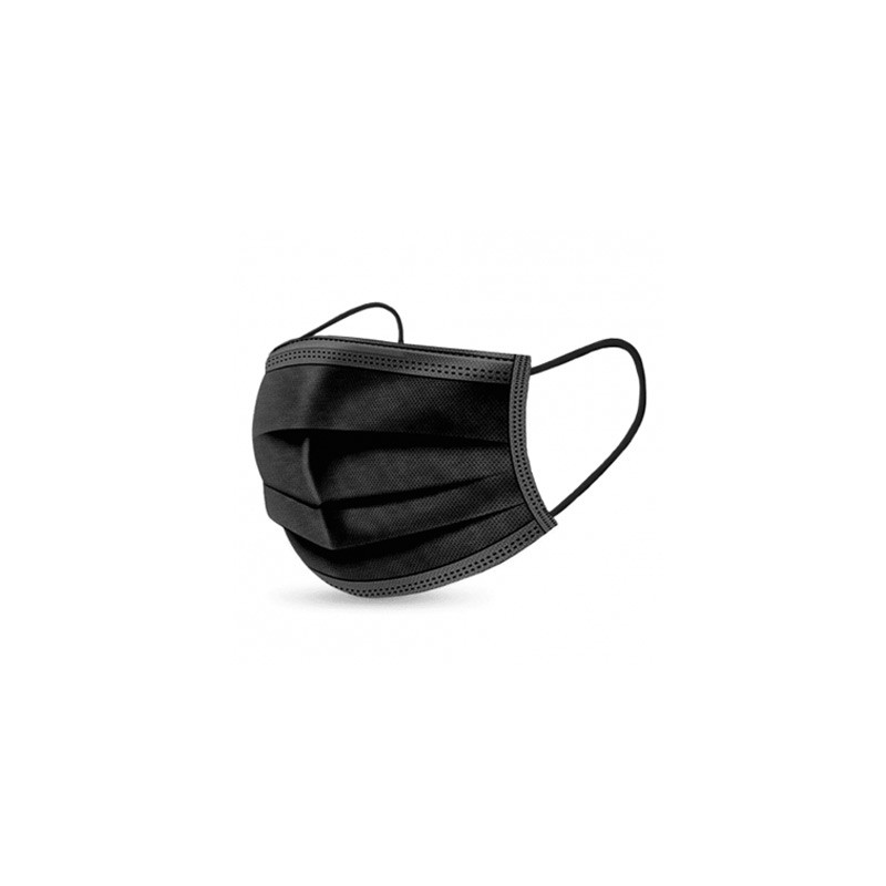 Interapothek Mascarilla Quirurgica IIR CE Negra Ambas Caras 10uds