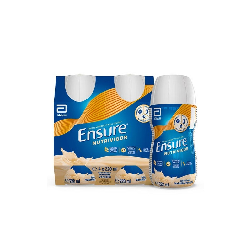 Ensure Nutrivigor Bebida Sabor Vainilla 4x220ml
