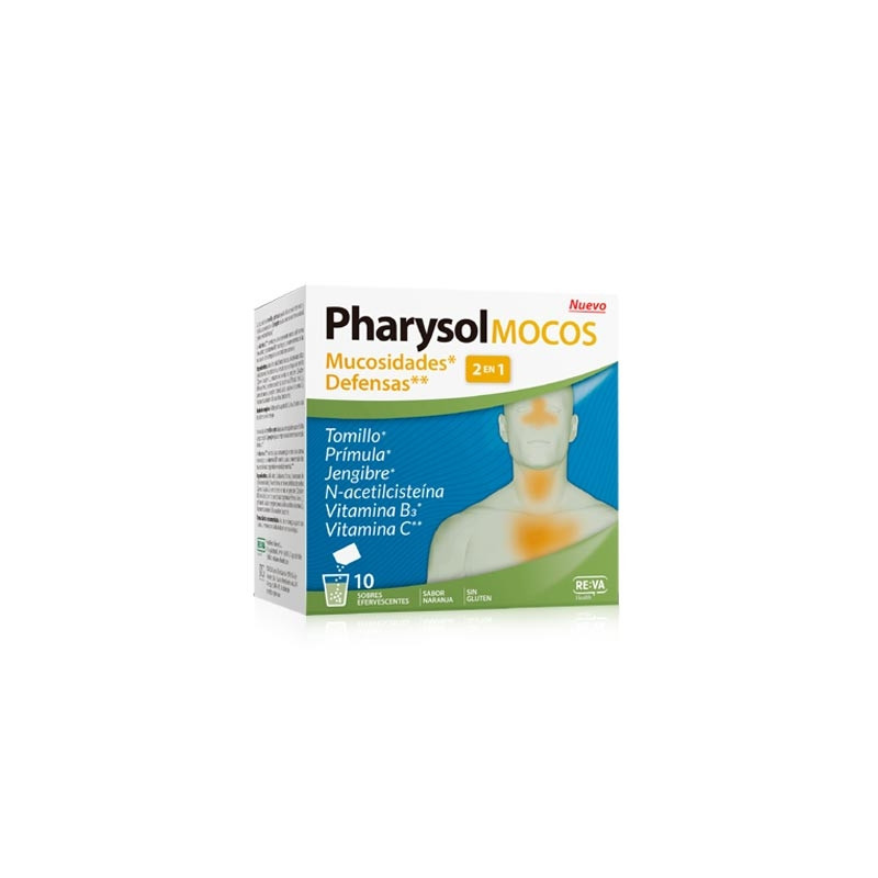 Pharysol Mocos 2en1 Mucosidades y Defensas 10 Sobres