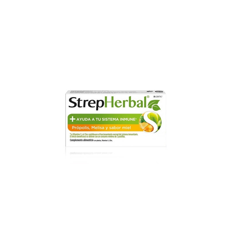 Strepherbal Propolis-Melisa Sabor Miel 16 Pastillas para Chupar